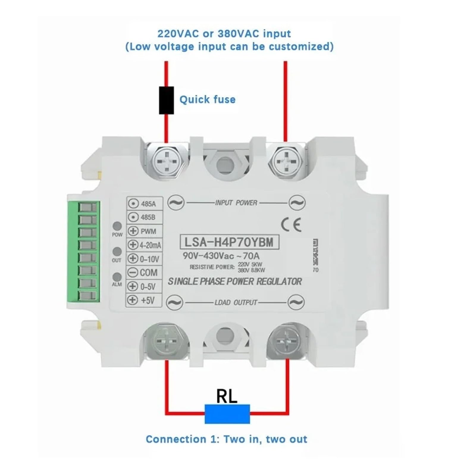 Softstarter EIN-/dreiphasiges AC-Spannungsregelungsmodul, Thyristor-Leistungsregelung