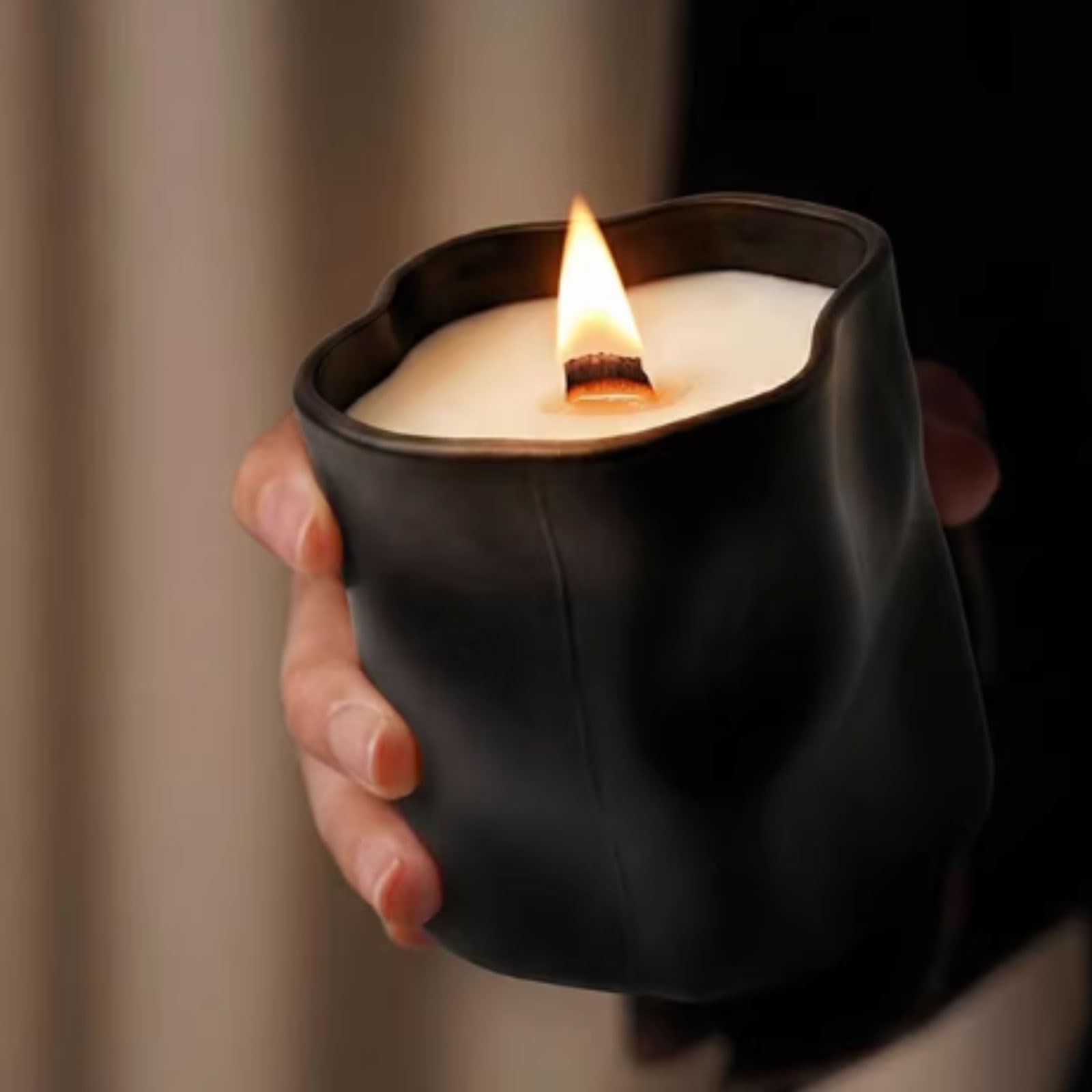 Velas de cerámica hechas con cera de soja y aceites esenciales, vela de aromaterapia reutilizable, decoración elegante for el hogar de larga duración