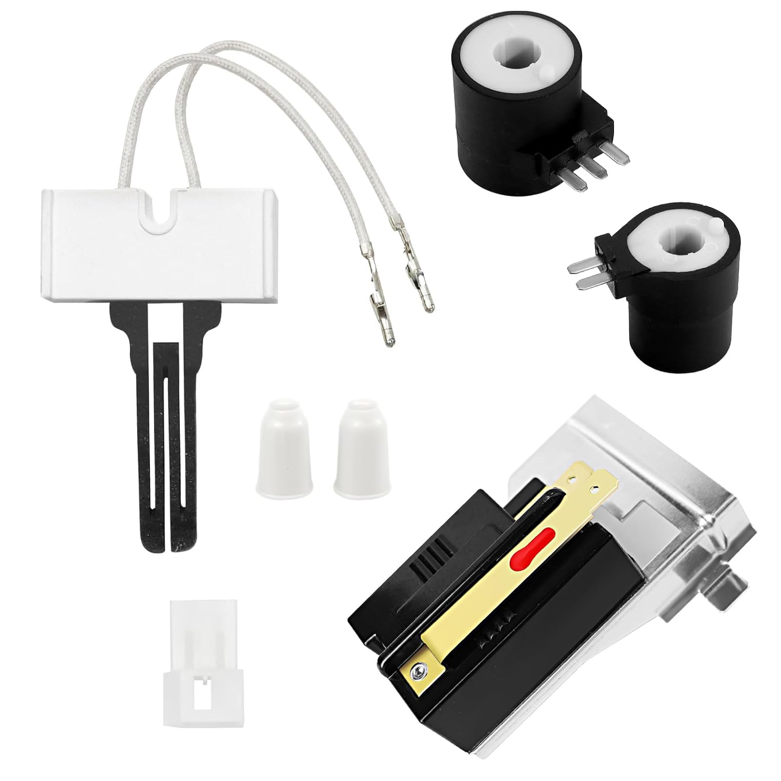 Dryer Overhaul Kit 338906 Flame Sensor 279311 Igniter 279834 Gas Valve Coil Fit for Kenmore Whirlpool Maytag Replaces Wp338906 12001349 Ap3094138 Ps334310 Gas Dryers Parts