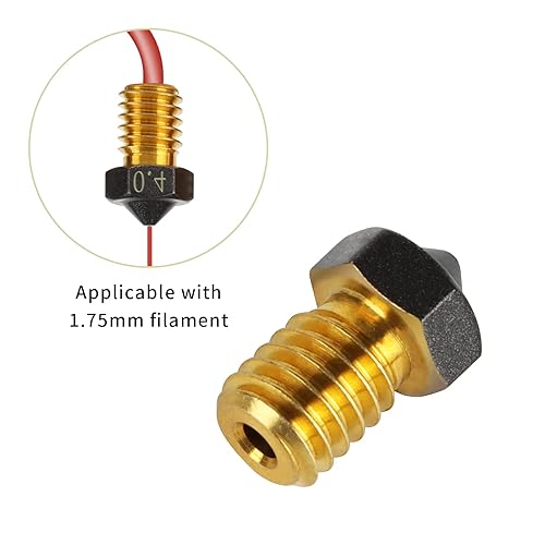 Miniatura 4 de Boquillas extrusoras PTFE V6 de 0.40.60.80.039 in PTFE V6 Hotend Boquilla de filamento de 0.069 in para Anycubic Mega Series, Kobra Neo, Kobra Go,