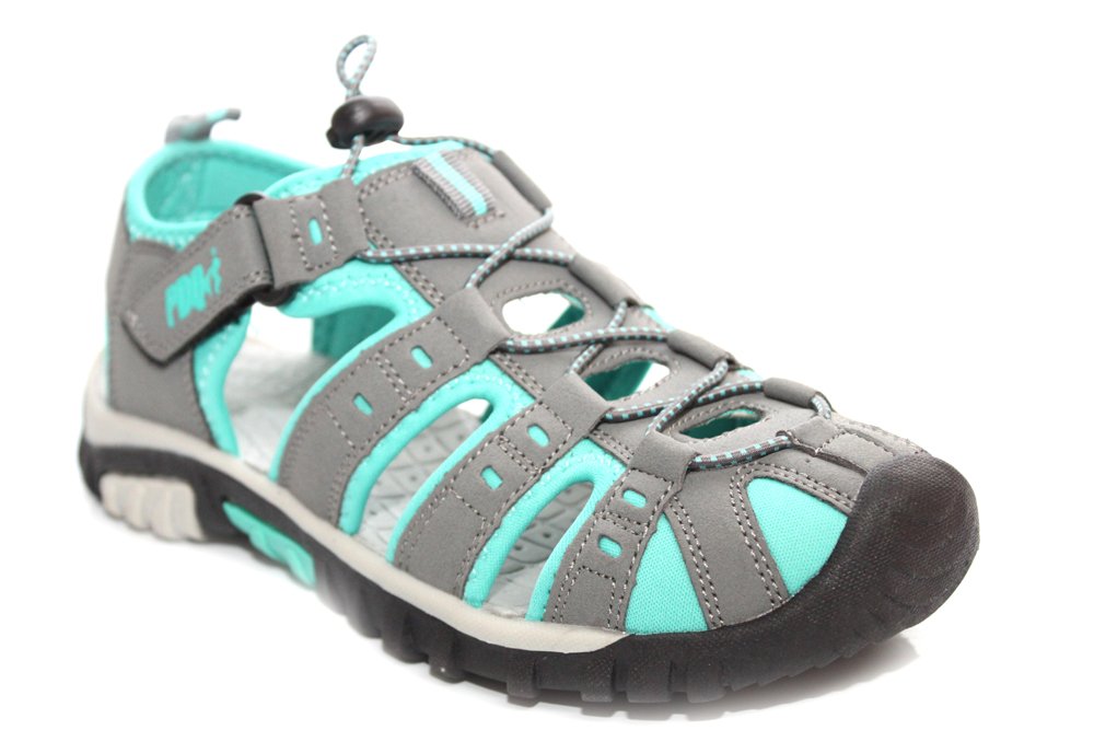 PDQLADIES PDQ CLOSED TOE SPORTS SANDALS SIZE UK 3-9 GREY WALKING ADVENTURE L377 KD (UK6)