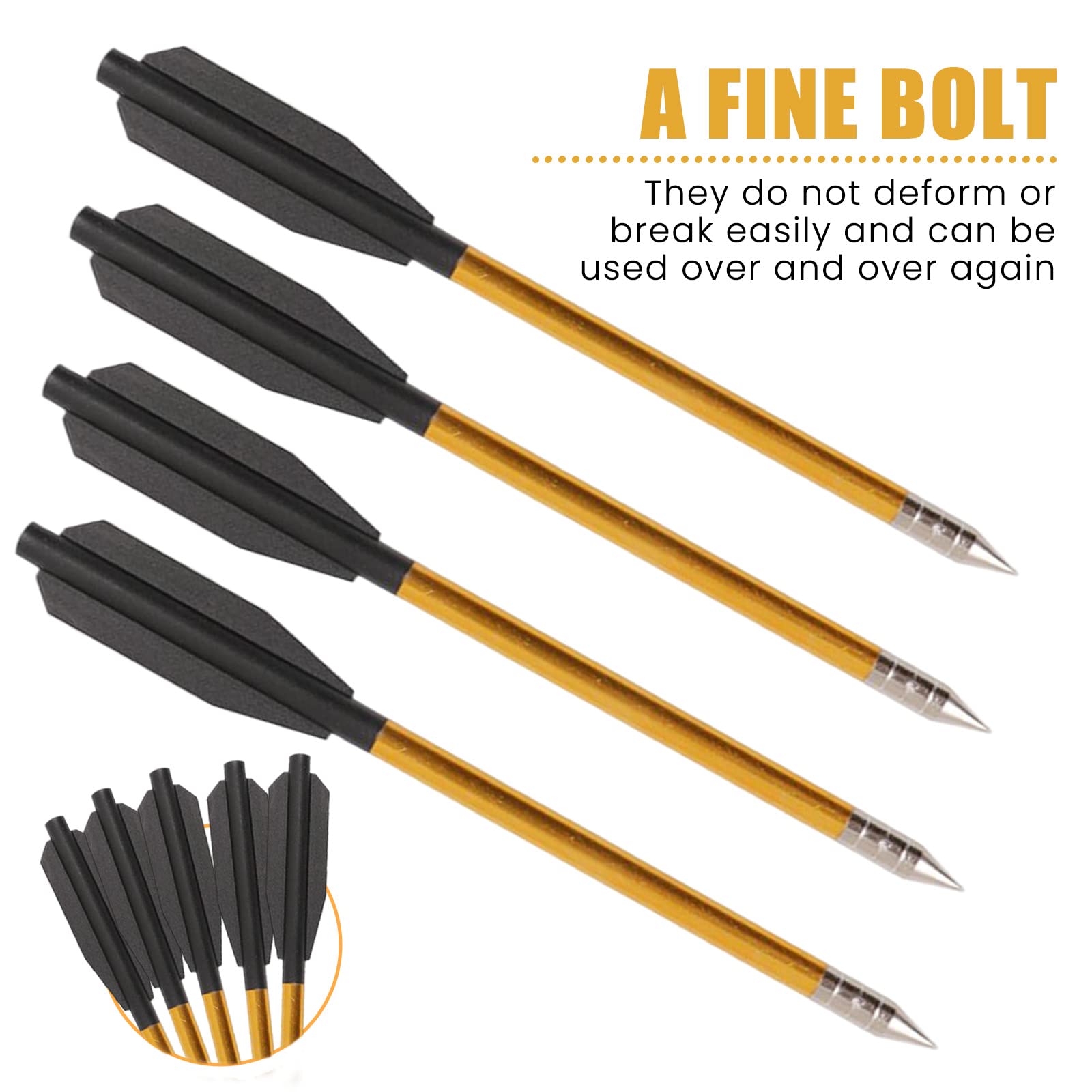 48 Frecce Balestra In Alluminio - 6.5 Pollici, Per Pistole Balestra 50-80 Lbs, Precisione Per Caccia - Foto 7