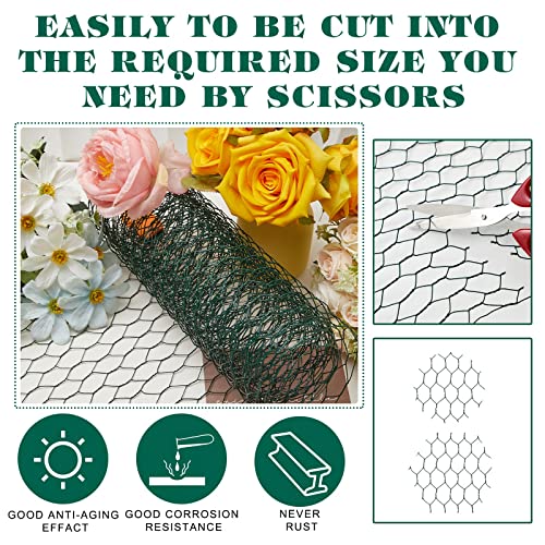 2 Sheets Floral Wire Netting Floral Chicken Wire Net Floral Arrangement Wire Mesh Net Chicken Wire Netting For Floral Arrangements, Floral Arrangement Supplies, Home Diy Craft (12 X 96 Inch) #TOP1