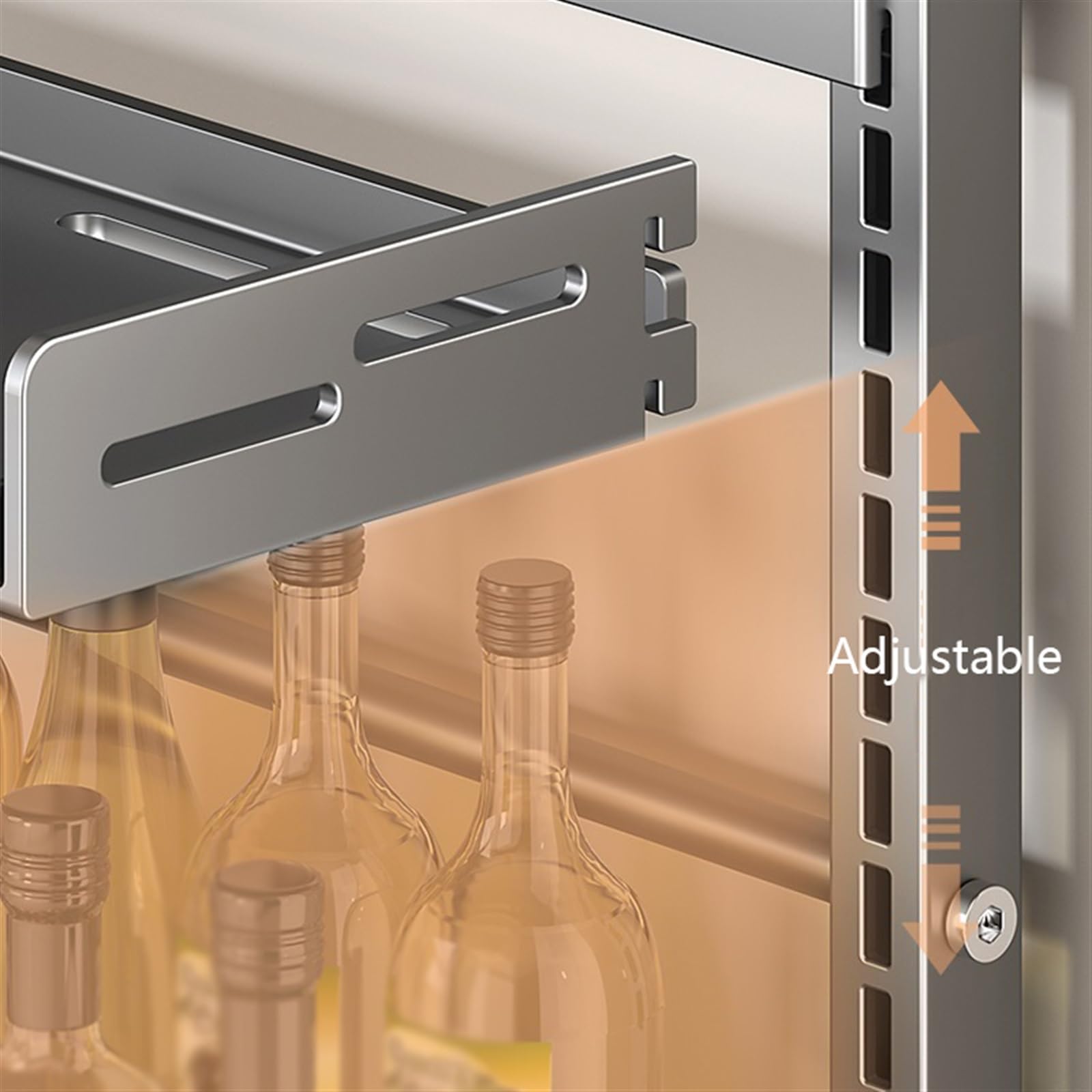 Gewürzhalter Gewürzregal stehend, 3-stufig, Küchenregal, Gewürzregale, aus Metall, freistehend, for Küchenarbeitsplatten-Organizer