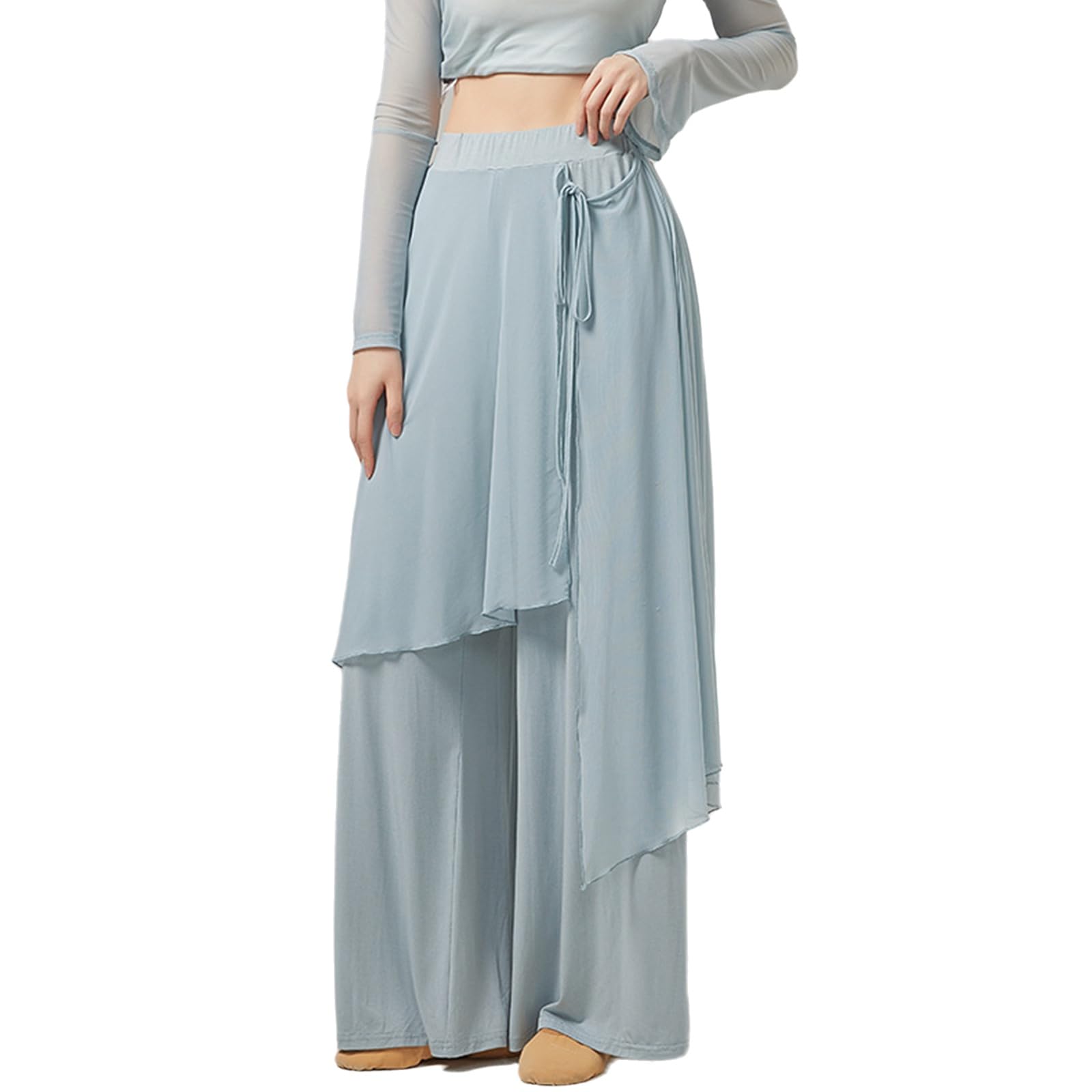 Femme Pantalons Danse en Jupe Pantalons Yoga en Mesh Fluide Danse Classique pour Shorts Sport Courts pour Shorts Sport Sortir