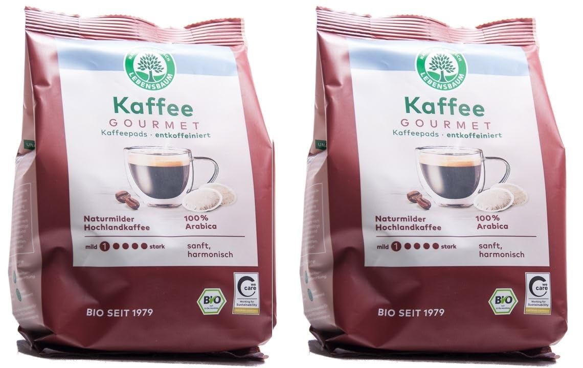 Kaffee Gourmet, Kaffeepads, entkoffeiniert 2 x 126 g