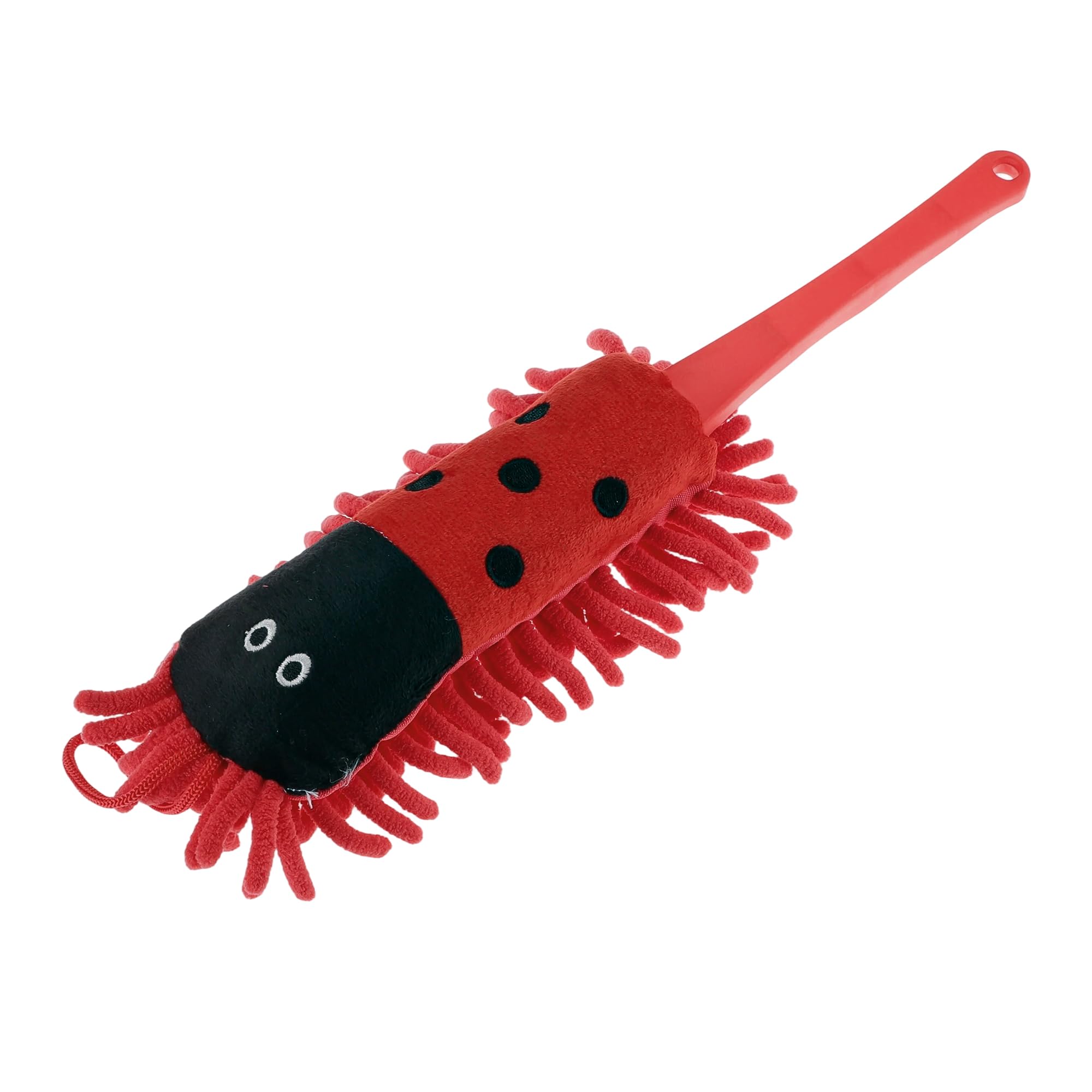 Spazzola per Cerchi Auto Spazzola per Dettagli Cerchione Auto 35cm / 13.8 Pollici Rosso Brillante Chenille PP 1 Pezzo
