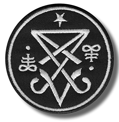 Sigil of lucifer, Sulfur - bordado parche, 8 X 8 cm