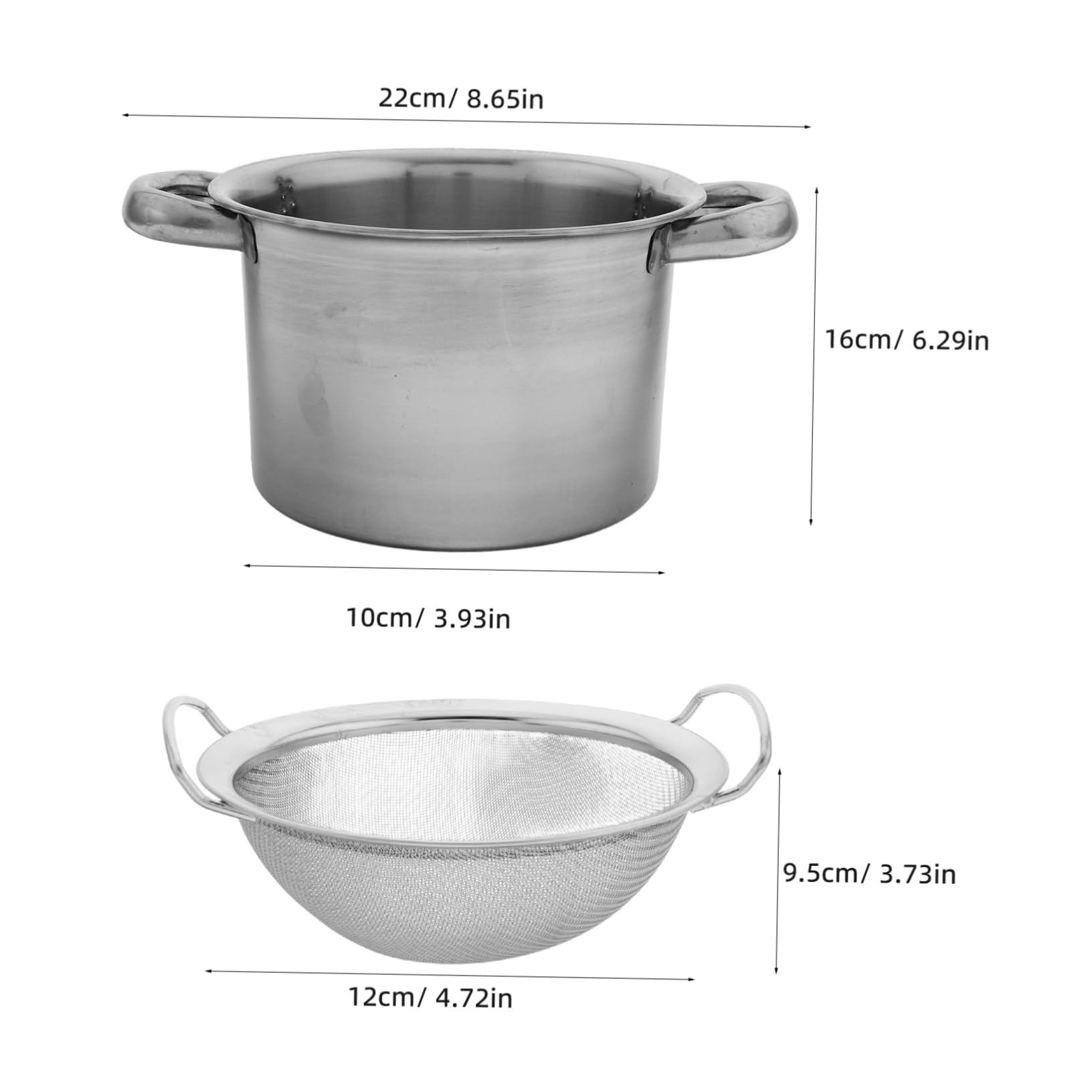 Unomor Mini Stainless Steel Deep Fryer Pot Double Handle Fry Basket Filter Net Heat Retaining Lid for Efficient Cooking