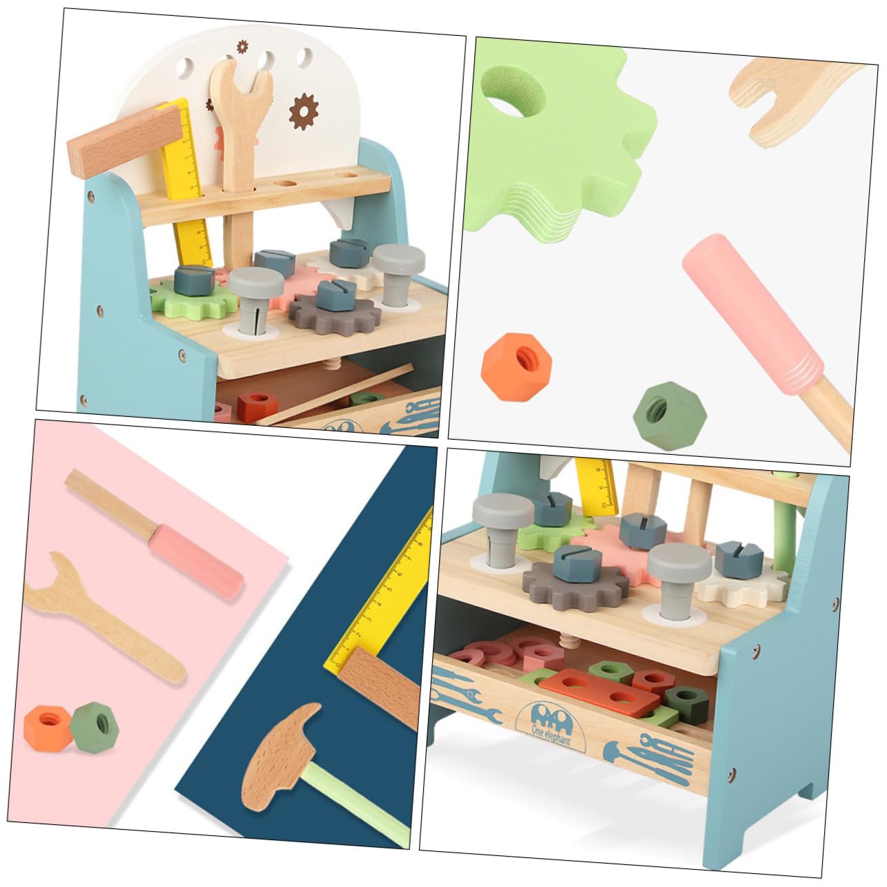 ibasenice Kit de Juego Educativo de Montaje con Juguete Multifuncional de Herramientas para Niñas de Varias Set de Construcción para Desarrollo Manual y Cognitivo