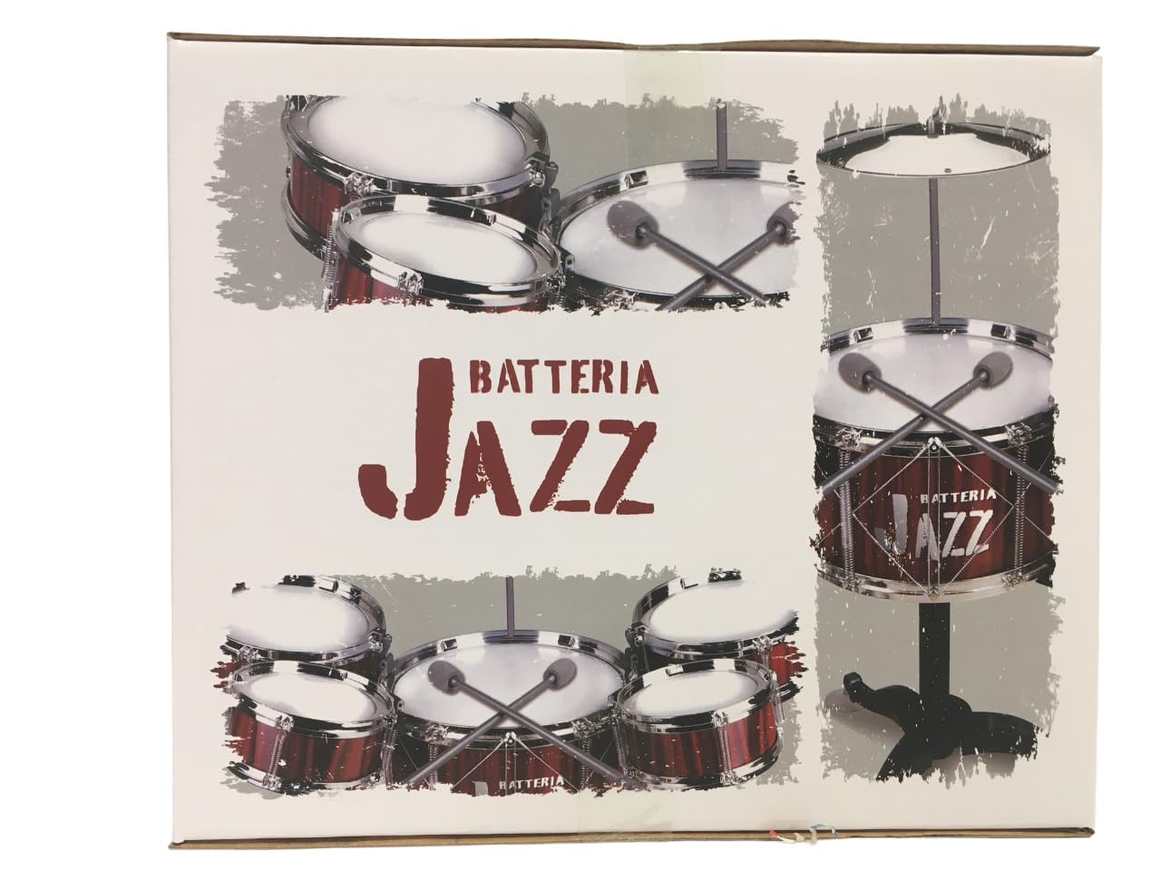 Batteria per Bambini Batteria Jazz Drum Set Batteria Giocattolo per Bambini Mini Drum Set Strumenti Musicali con 5 Tamburi 1 Piatto 2 Bacchette Strumento Musicale a Percussione Educativo (A)