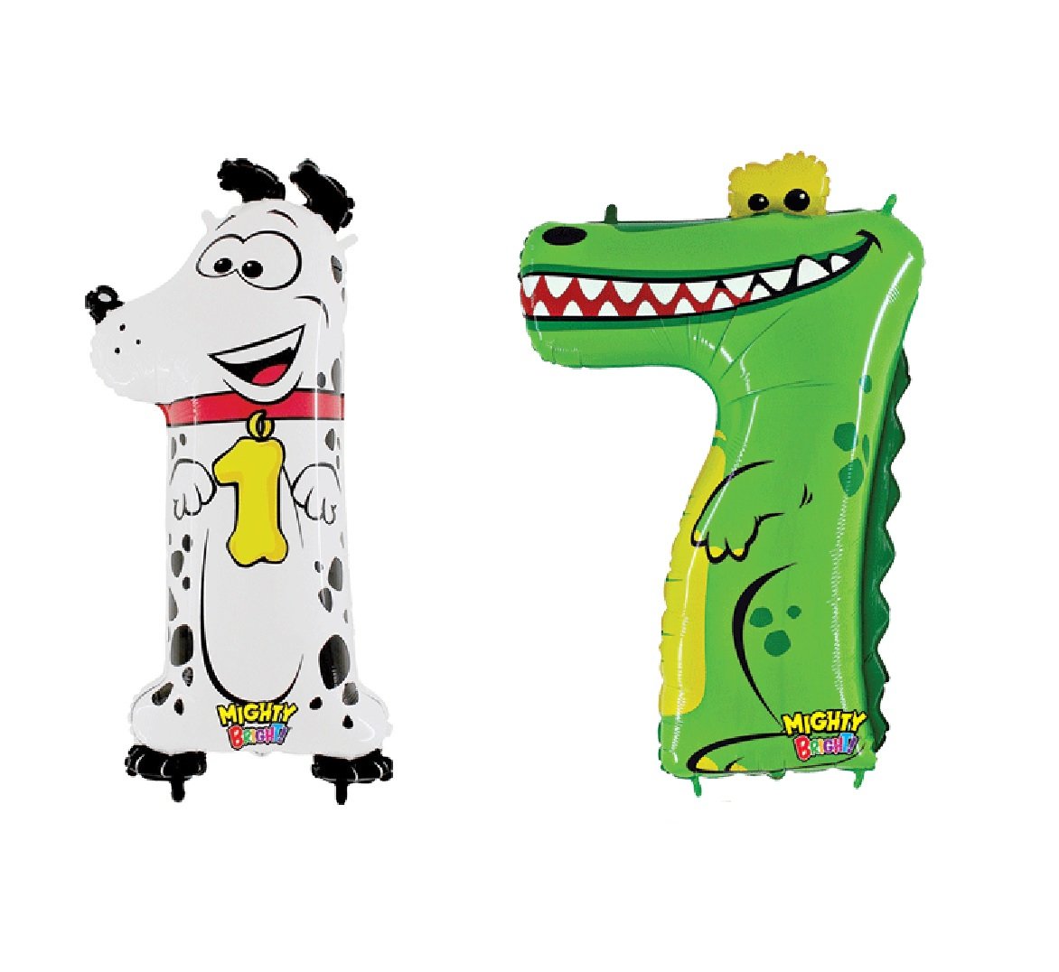 Number 17 Seventeen Zooloon Jumbo 40" Mylar Foil Balloon Number