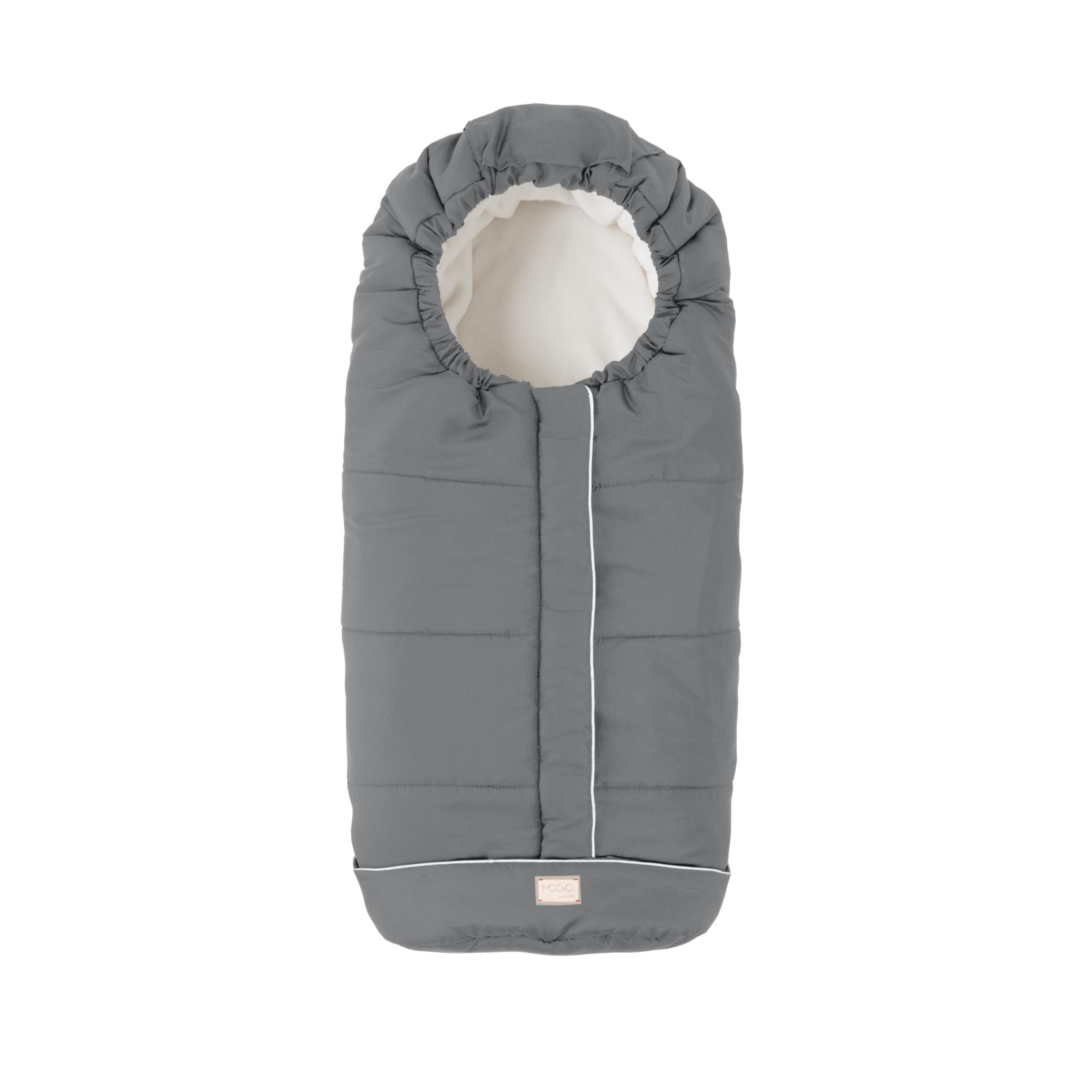 Nuvita 9545 Junior City | Saco universal para cochecito | Perfecto para niños de 6 a 36 meses (100 cm) | Tejido aterciopelado y máximo confort para tu bebé hasta -10 °C | Gris