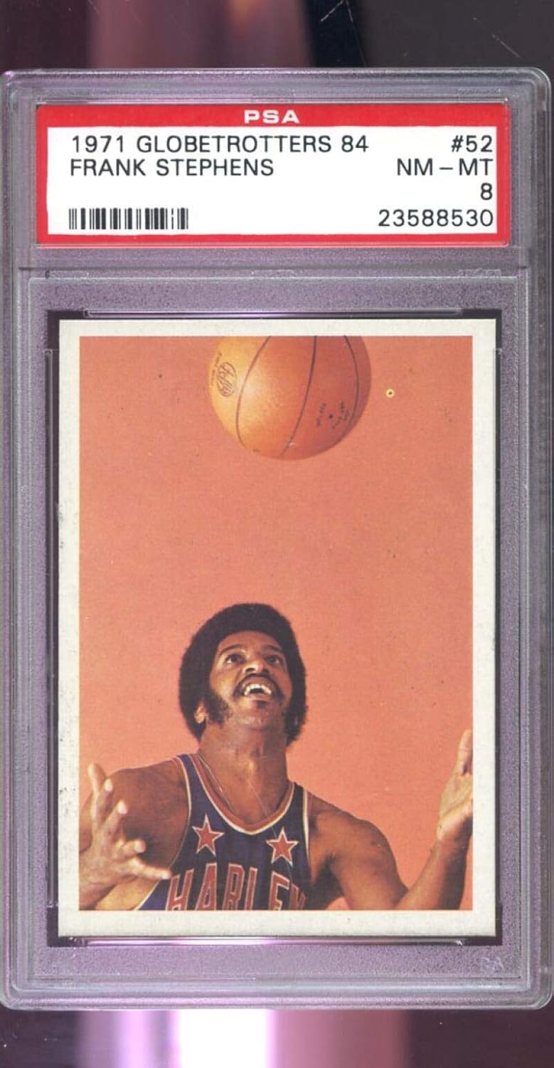 1971 Fleer Harlem Globetrotters 84#52 Frank Stephens PSA 8 Graded Card