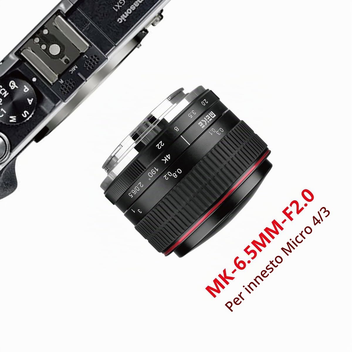 Meike 6.5mm f/2.0 Ultra Wide Manual Focus Large Aperture Circular Fisheye Lens for Olypums Panasonic Lumix MFT Micro 4/3 Mount Mirrorless Cameras