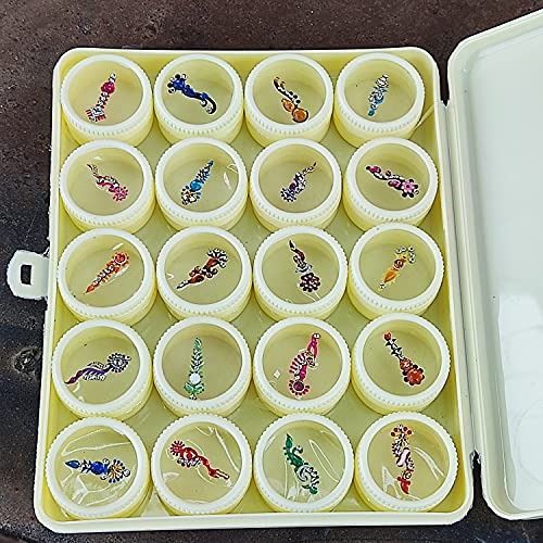 Bindi Box Long Multicolored Crystal Bindis Bridal Face Jewels Forehead Tika (Pack Of 20 Bindis) #TOP6