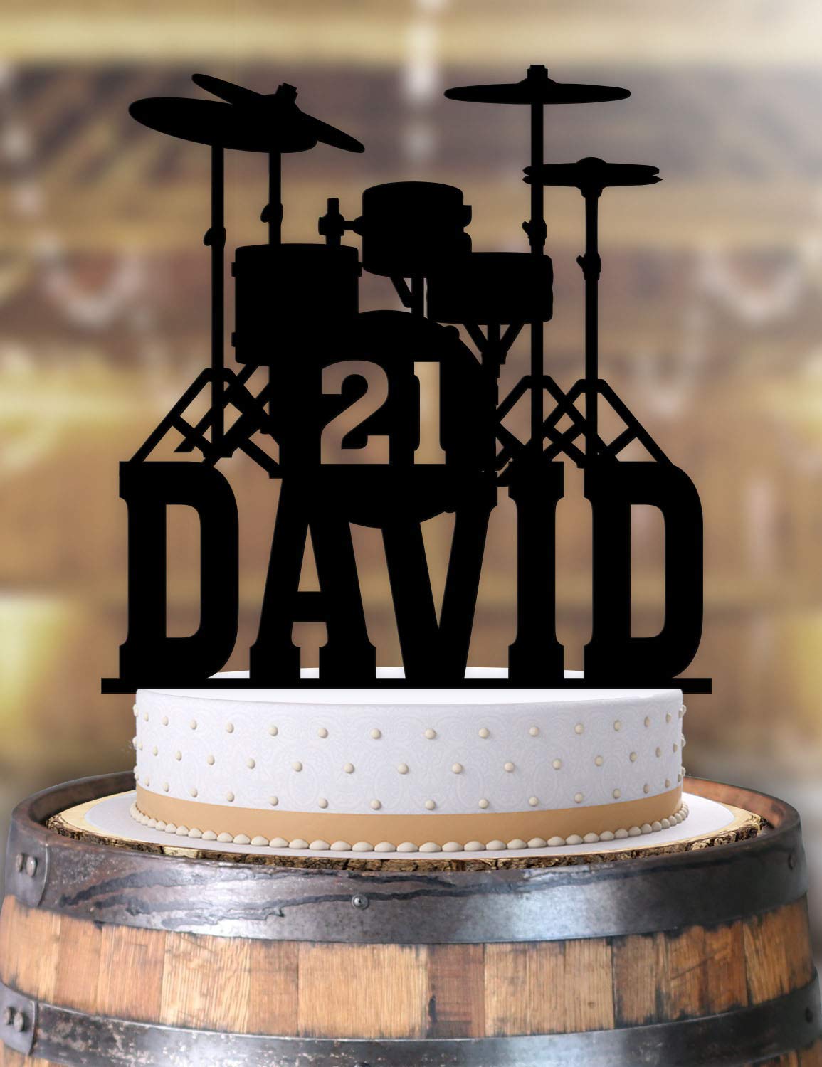 Buy Drummer Musician Drums Birthday Cake Topper Personalized Online at