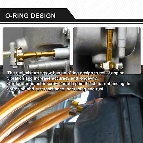 Miniatura 5 de Tornillo de mezcla de carbohidratos, tornillo de mezcla de combustible de aire para motocicleta, tornillo ajustador de carburador, ajustador