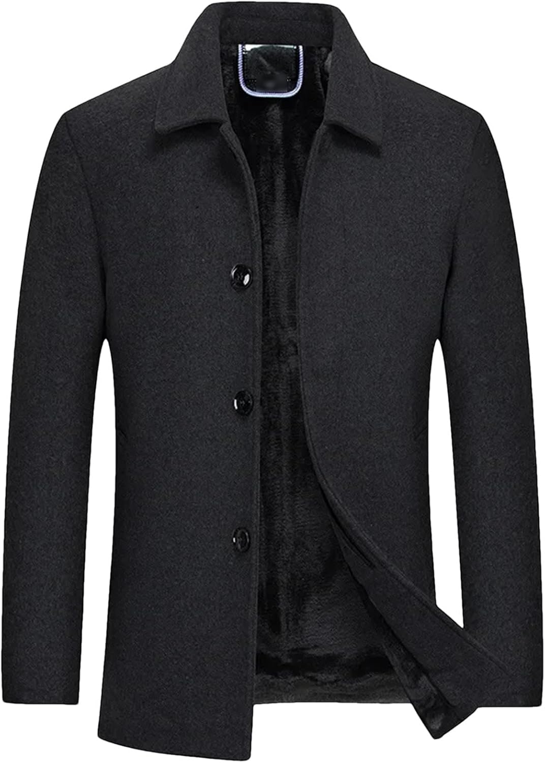 Autumn Winter Men Wool Jacket Slim Fit Thick Warm Trench Coat Casual Fleece Liner Woolen Jackets Mens Clothes