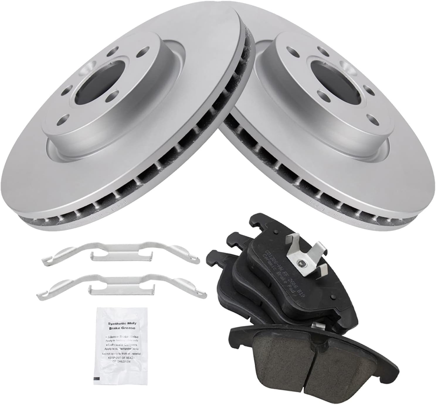 Front ceramic brake pads & rotors kit for Evoque & Volvo models