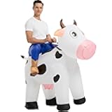Inflatable Costume Adult,Blow up Ride On Cow Suit,Halloween Costumes for Men/Women