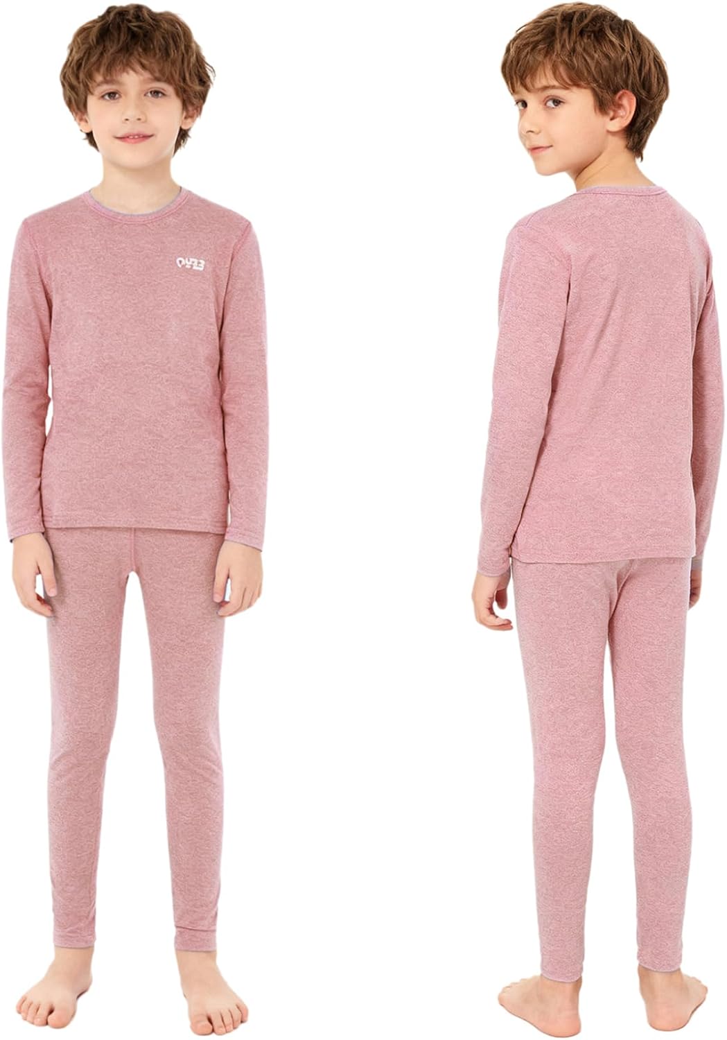 Long Johns for Boys Girls Thermal Underwear Set Long Sleeve Top with Leggings Winter Clothes Elastic Base Layer
