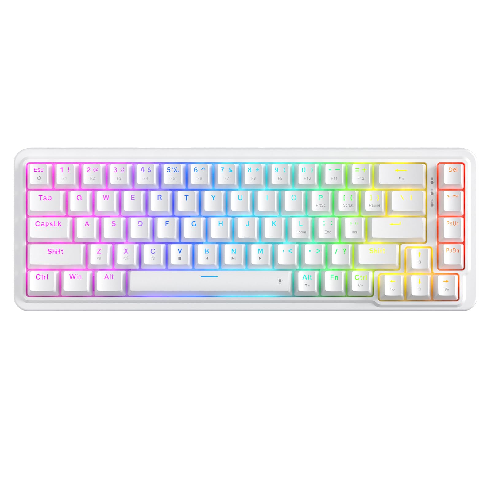 Redragon K709 65% Wired Gasket RGB Gaming Keyboard, 68 Keys Hot-Swap Compact Mechanical Keyboard w/Free-Mod Socket, 3-Layer Noise Dampening & Dedicated Arrow Keys, Quiet Custom Linear Switch