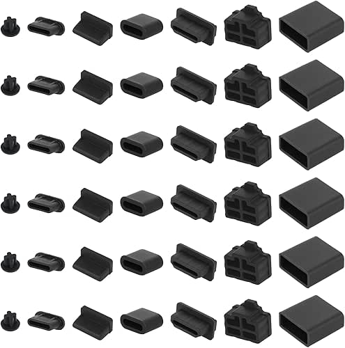 50 Pcs USB Cover Cap, Silicone Anti Dust Plugs Charging