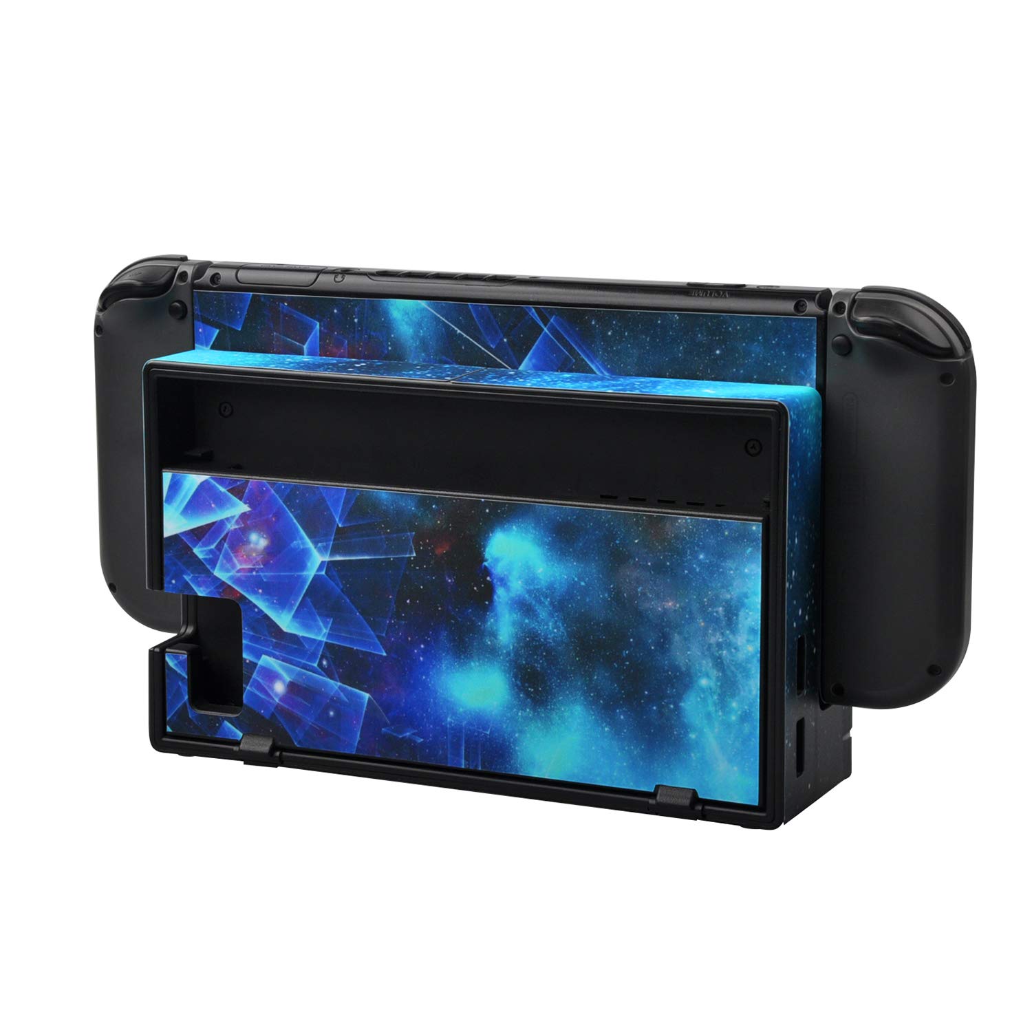 eXtremeRate Multidimensional Galaxy Print Decals Stickers Full Set Faceplate Skins +2Pcs Screen Protector for Nintendo Switch/for NS Console & joy con Controller & Dock Protection Kit — view 6
