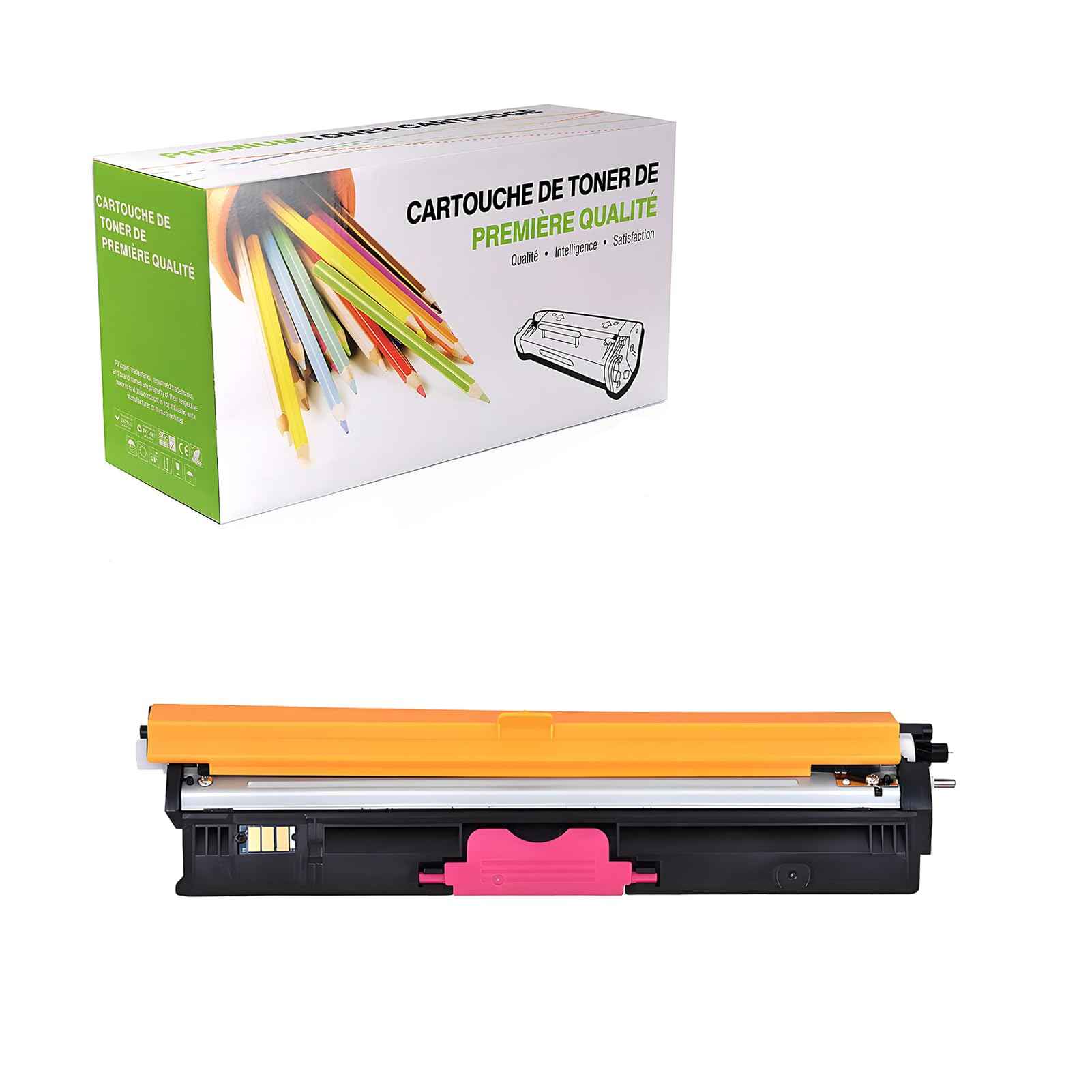 Kompatybilny zamiennik kasety z tonerem dla Epson C1600 C13S050557 C13S050556 C13S050555 C13S050554 do użytku z Epson AcuLaser C1600 CX16DN CX16DNF CX16DTN CX16NF drukarką,Magenta