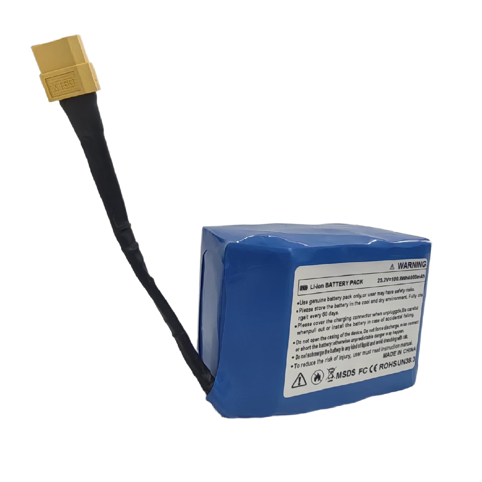 Hoverboard Replacement Battery 25.2V 4000mAh Li-ion Pack for XT60 SL60 Plug
