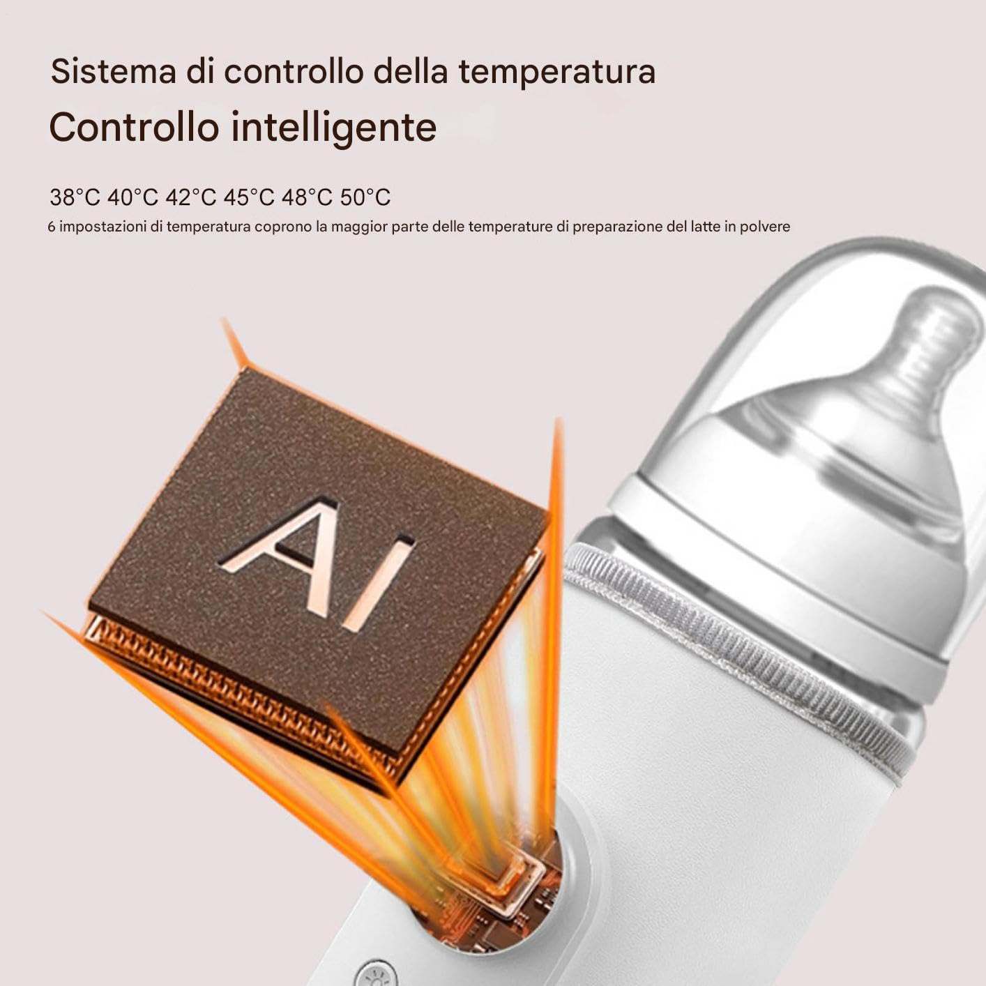 Scaldabiberon Portatile per - Riscaldatore Latte a USB - Riscaldatore Latte Multifunzionale Per - per Uso in Casa in Viaggio in Auto per Alimentazione per Asilo per
