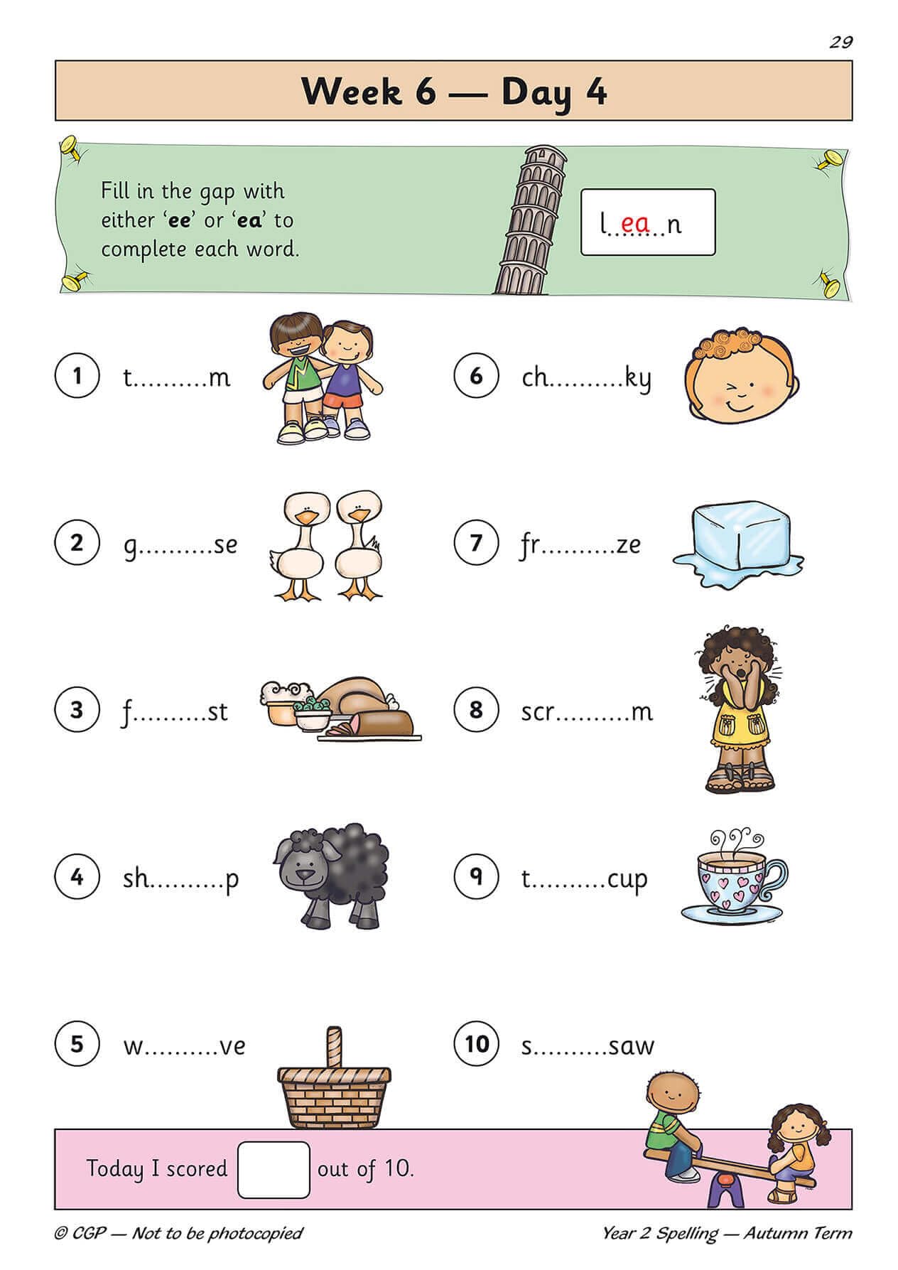 KS1 Spelling Year 2 Daily Practice Book: Autumn Term