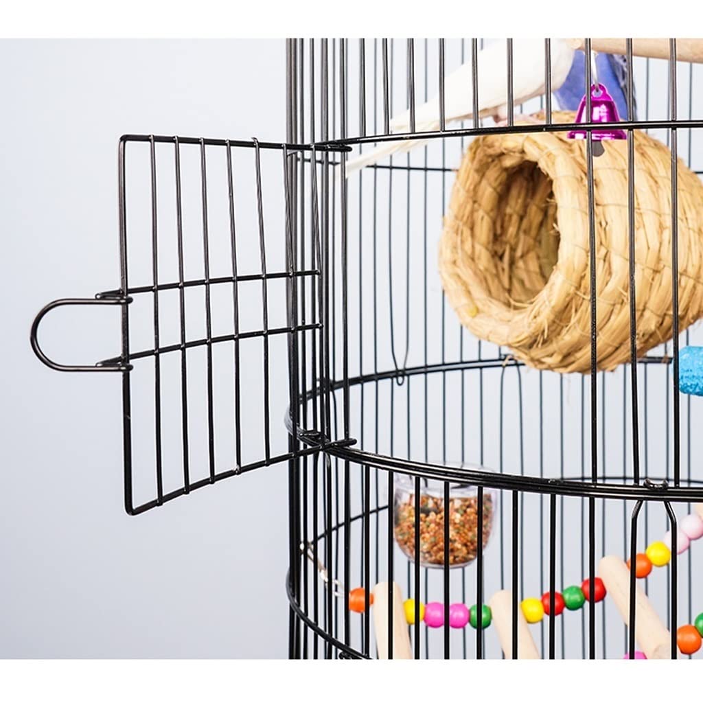 Jaula de Vuelo de Pájaros Pequeño y mediano metal jaula de pájaro perla pájaro jaula vuelo jaula creativo espalda aleación seda pájaro jaula portátil Pequeño y mediano pájaro jaula Jaula Para Cacatúas