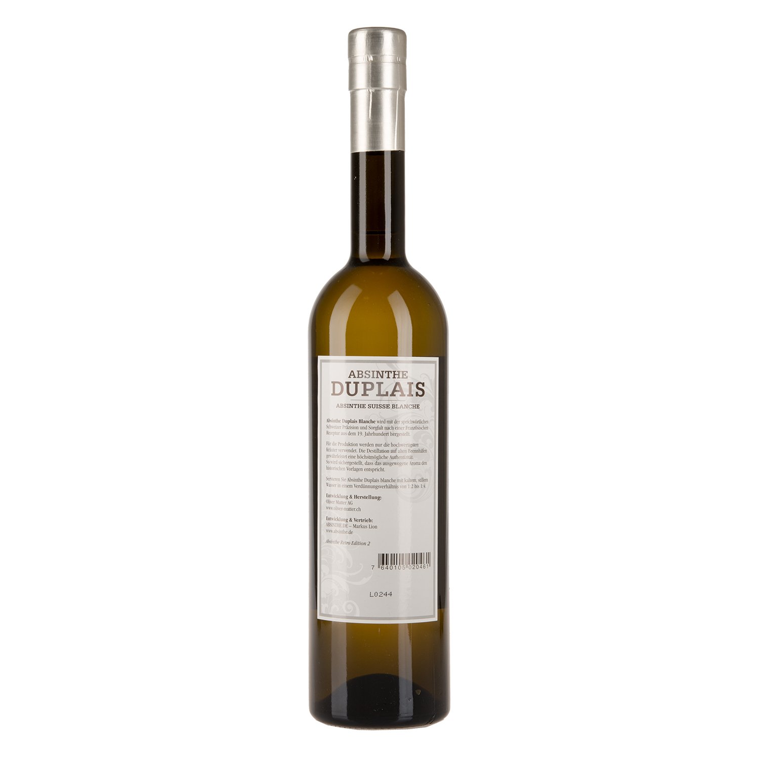Absinthe Duplais Blanche (Retro Edition) 0,7 L - 68% Vol. Alc.