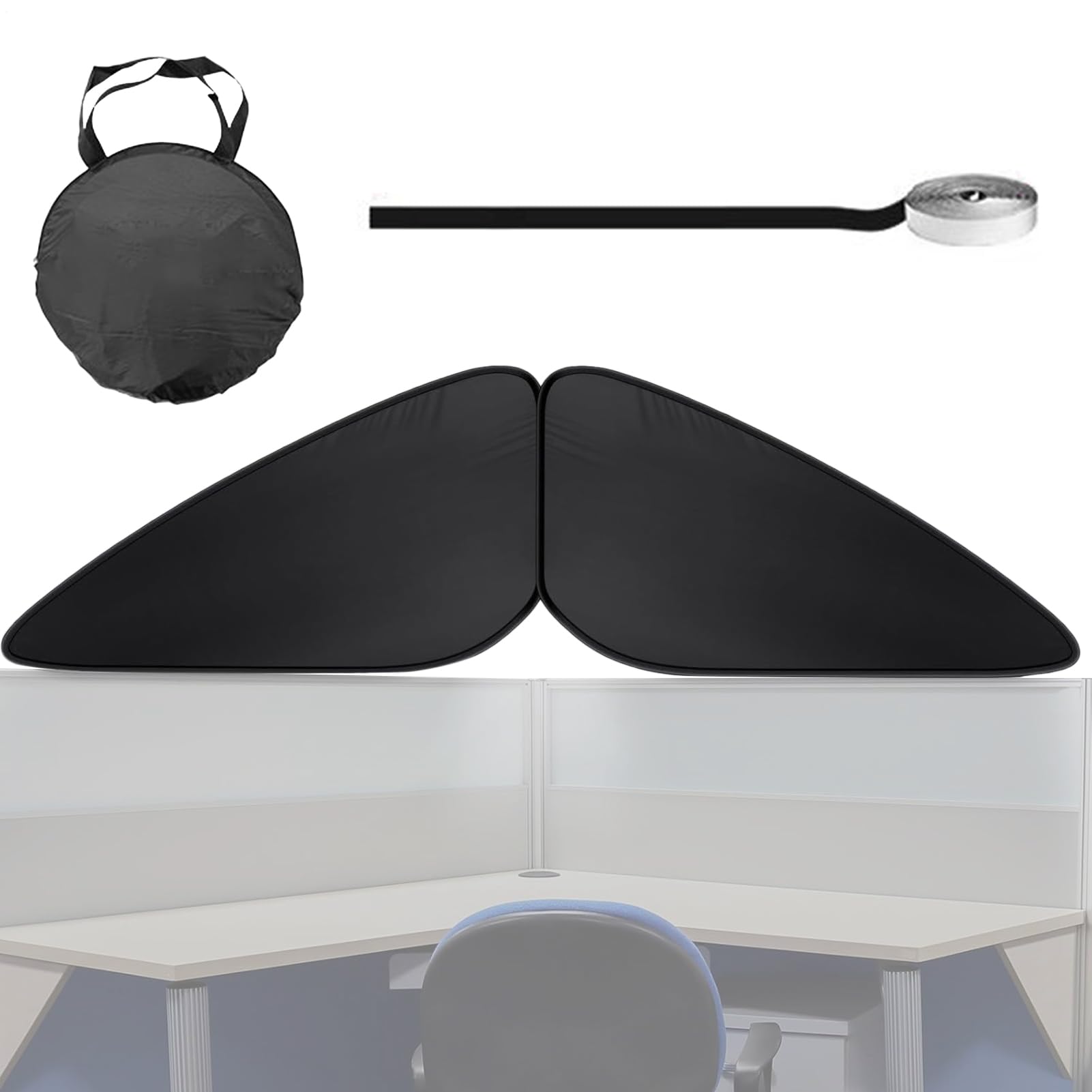 Écran lumière cabine pour dortoir et maison avec baldaquin de bureau noir nomade