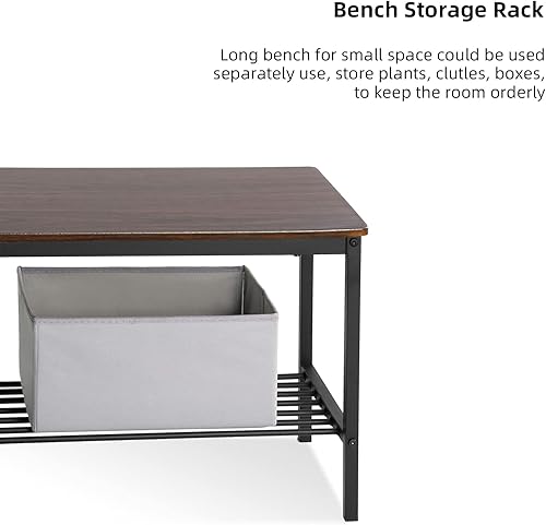 Miniatura 9 de SogesPower Juego de mesa de comedor de 43 pulgadas con 2 sillas y banco, juego de mesa de comedor para 4 hogares, cocina, comedor, restaurante