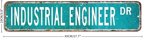 Miniatura 2 de Letrero de ingeniero industrial, regalo de ingeniero industrial, decoración de ingeniero industrial, letrero de metal, letrero de calle