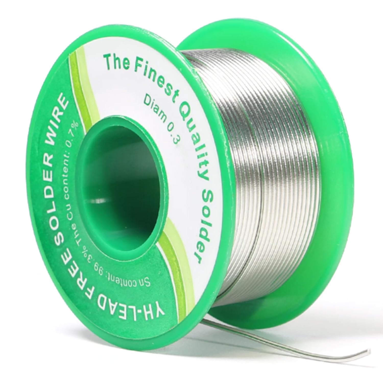 0.3mm Lead Free Solder Wire Sn99.3 Cu0.7 Rosin Core Flux for Electrical Soldering, Circuit Board & Electronics Repair, 90g/0.3lb Spool