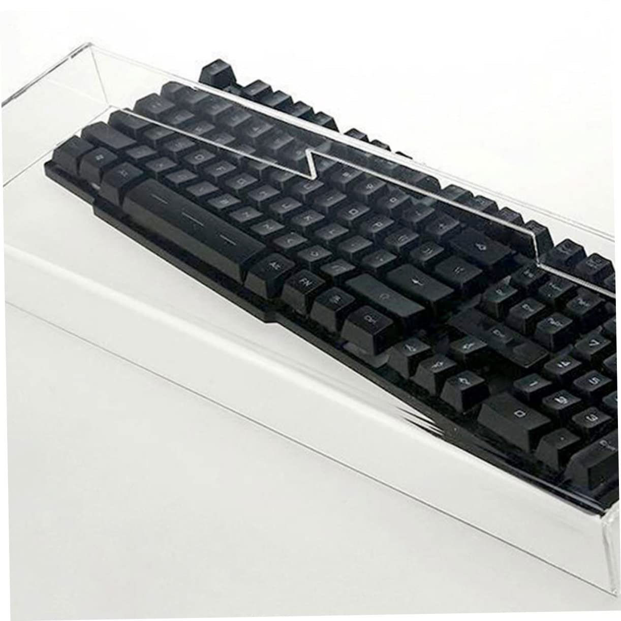 Protection Transparente pour Clavier en Acrylique Amovible et Lavable, Housse Anti-poussière et Étanche pour Clavier Mécanique de Bureau
