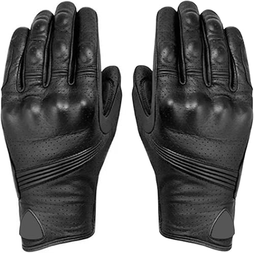 UPALDHOU de Motocicleta de Motocicleta de Ciclista de Cuero Completo para Hombre