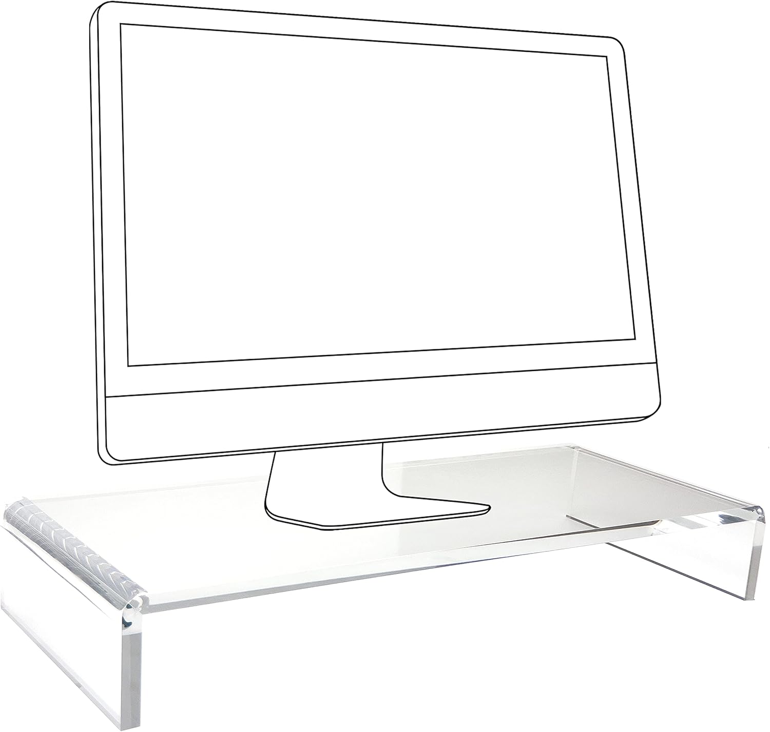 Buy Mammoth High Grade Clear Acrylic Monitor Stand, Computer Monitor