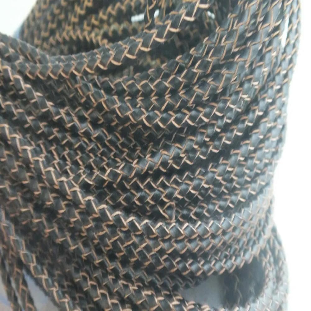 50M/Lotto 3MM Accessori per Gioielli Che realizzano Cordino in Pelle Intrecciata Marrone Scuro