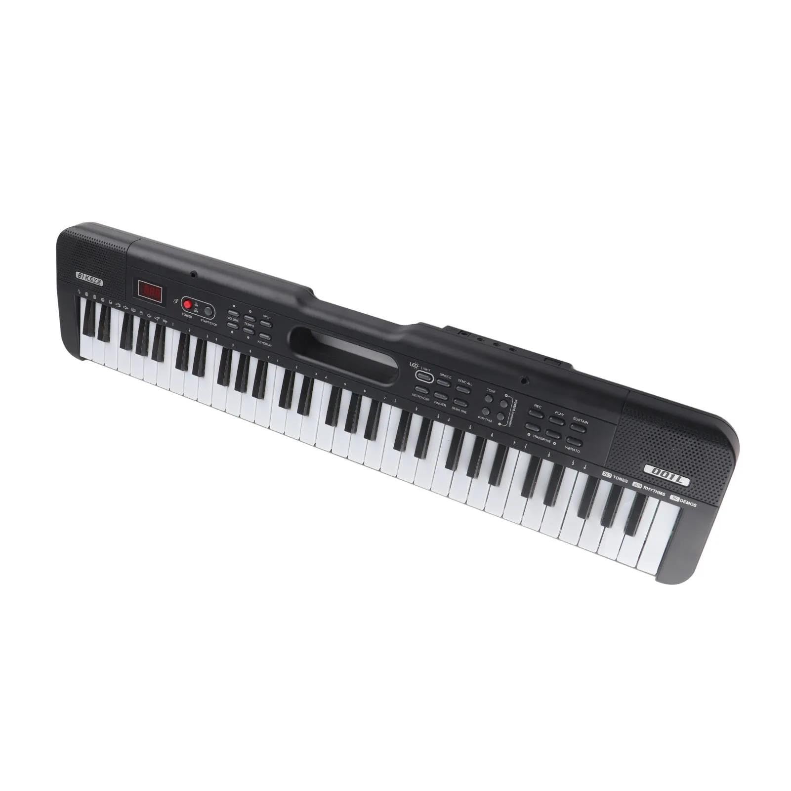 Elektroniczny Instrument Fortepianowy Profesjonalne 61 Klawiszowe Wielofunkcyjne Przenośne Pianino Elektroniczne Z Funkcją Podtrzymywania Drgań
