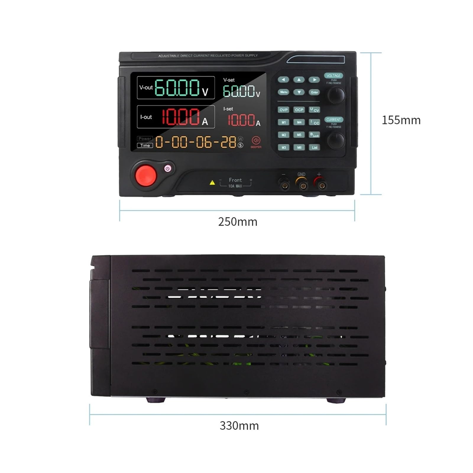 Alimentatore 15 V e 100 A, fonte da viaggio A, CC programmabile per laboratorio A 1500 W | 220V-RS232