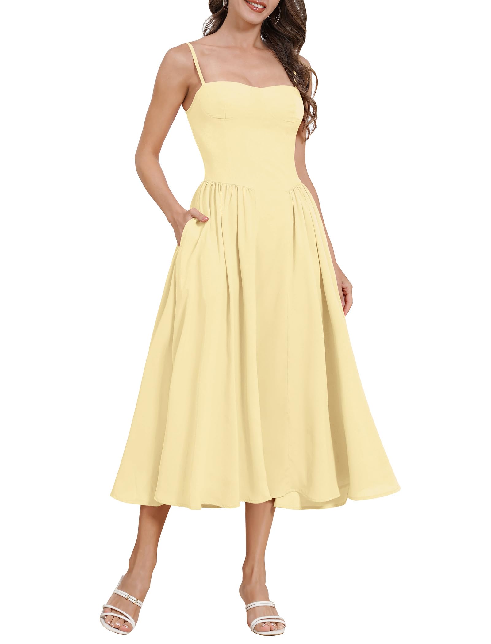 Robe midi d'été fluide et légère pour sublimer toutes les morphologies - 7