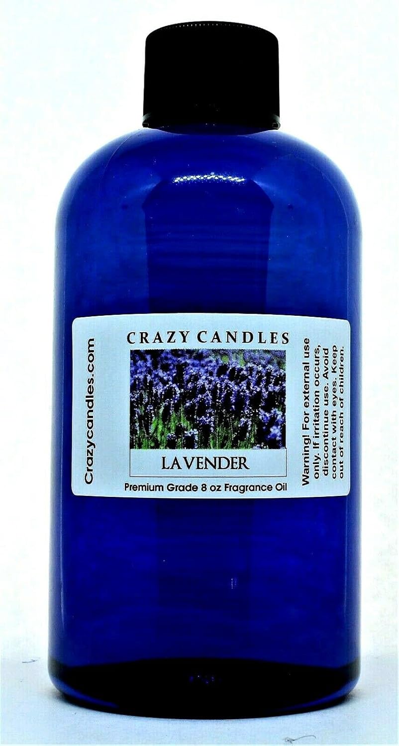 Crazy Candles 8oz Lavender 8 Fl Oz Bottle (237ml) Premium Grade Scented Fragrance Oil