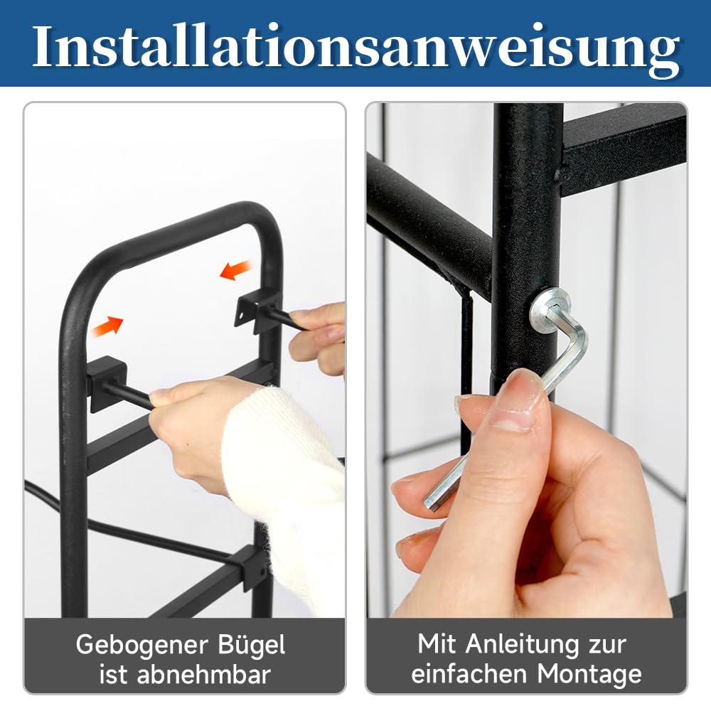 Ballständer Basketball Aufbewahrungsregal für Sportgeräte, abnehmbares Standing Rack mit 5 Bällen und Körben