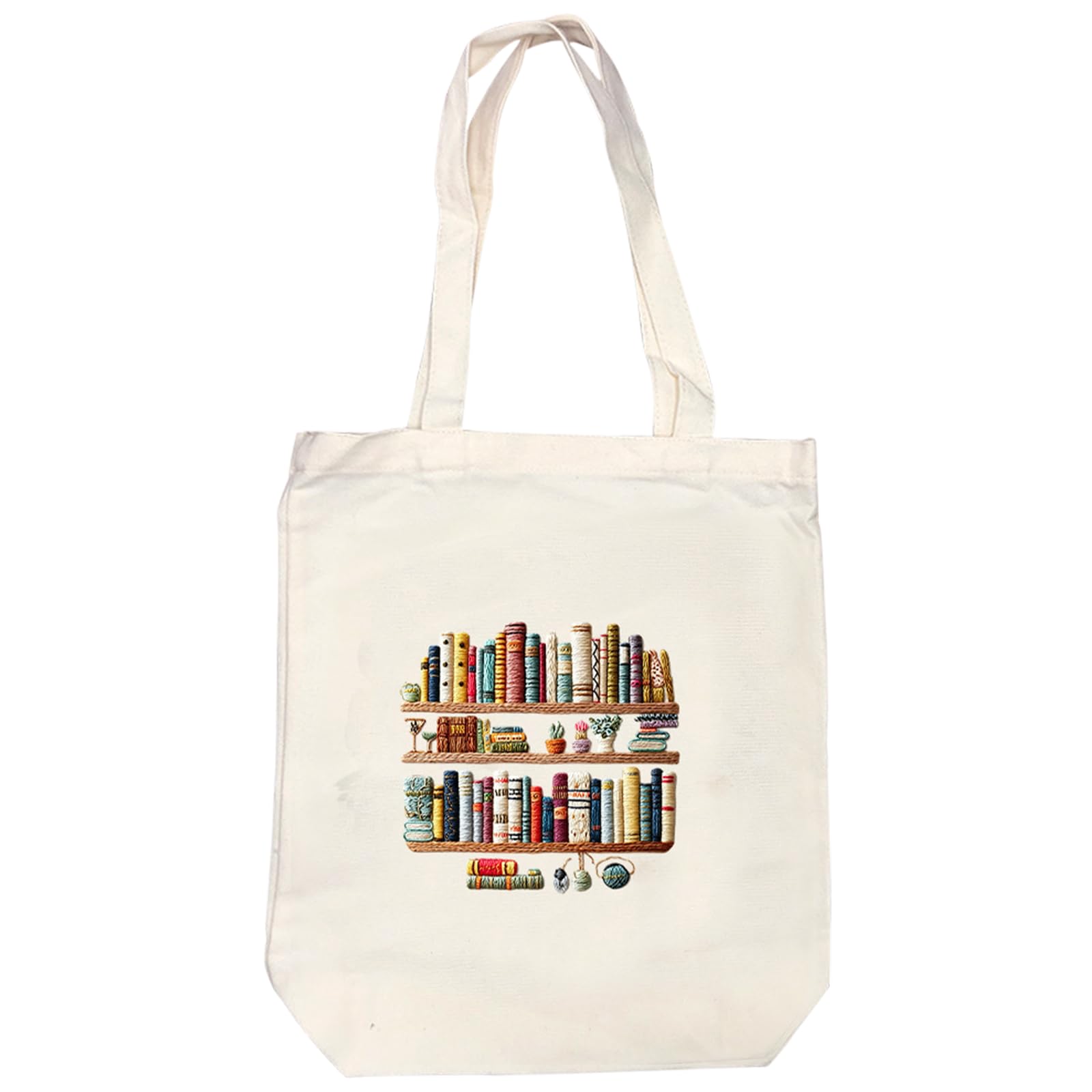Embroidery Canvas Tote Bag, DIY Needlework Embroidery Craft Kit with Hoop