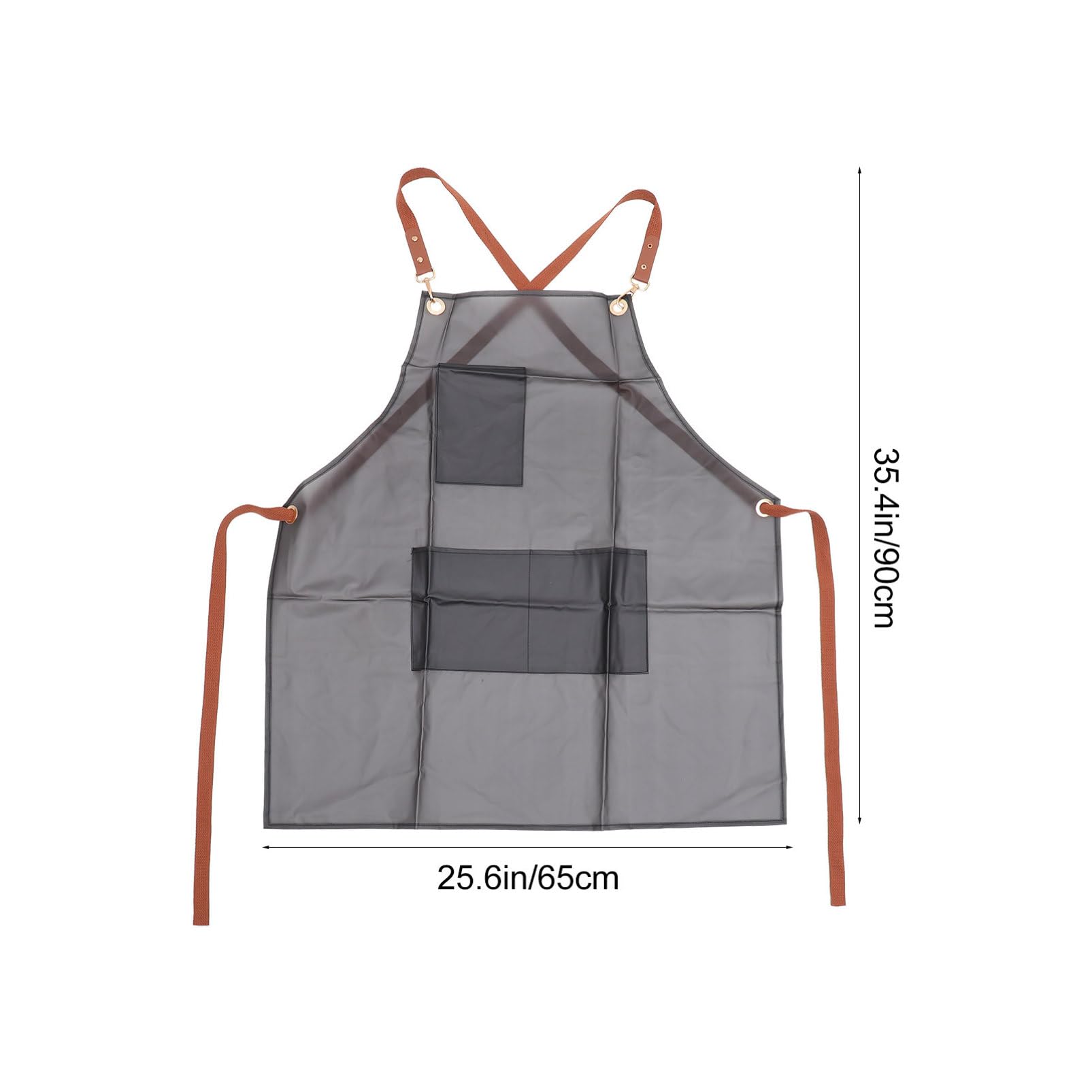 Unomor Kitchen Aprons Work Apron Dish Washing Apron Adults Apron Oil Proof Apron Stain Proof Apron Heavy Duty Apron Painting Apron Hair Aprons for Stylist Water Proof Apron Tpu Black